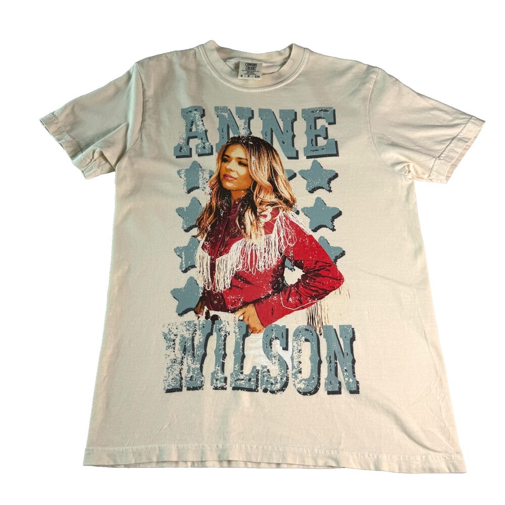 Anne Wilson Concert T-Shirt Comfort Colors Women's S Cream Country Graphic Tee